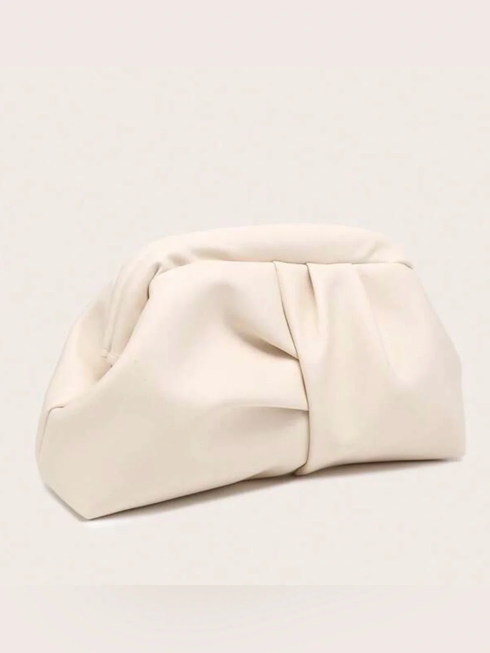 Apricot Woven Clutch Bag -